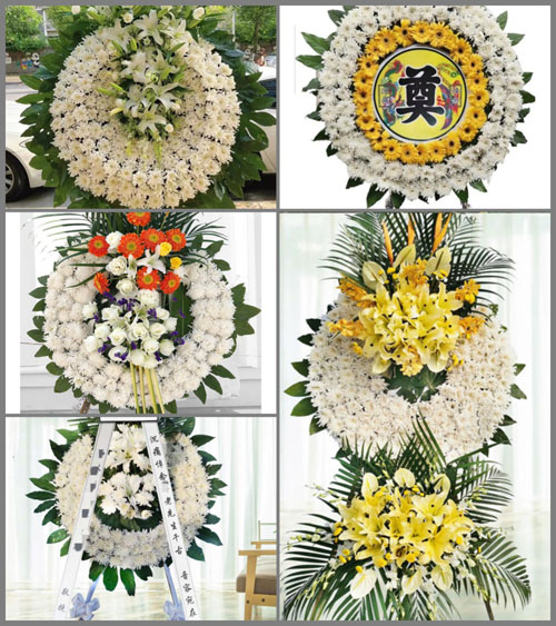 山西长治城区五马街道马坊头村花圈速递